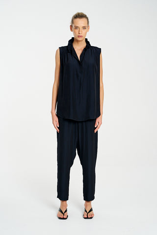 Frill Neck Tank - Navy