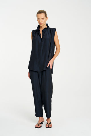 Frill Neck Tank - Navy