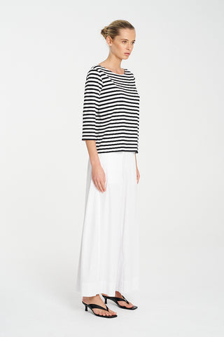 Wide Cross Pant - White