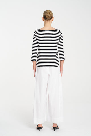 Wide Cross Pant - White