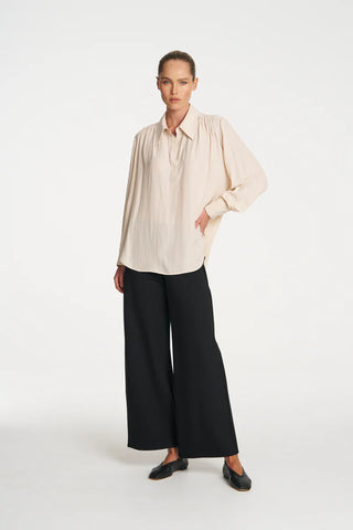 Gathered Blouse - Vanilla | Mela Purdie