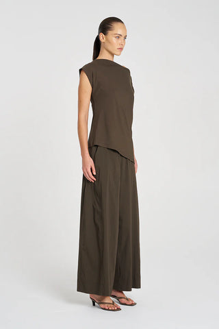 Wide Cross Pant - Fudge | Mela Purdie