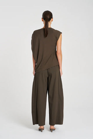 Wide Cross Pant - Fudge | Mela Purdie