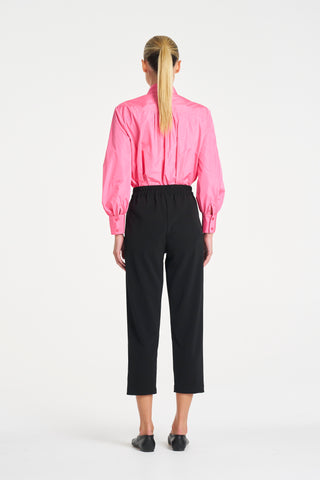 Tapered Flat Pant – Black/Vanilla | Mela Purdie