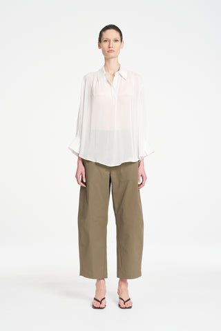 Barrel Leg Pant – Olive | Mela Purdie