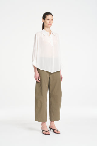 Barrel Leg Pant – Olive | Mela Purdie