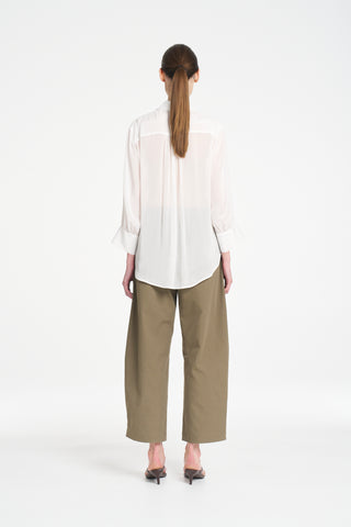Barrel Leg Pant – Olive | Mela Purdie