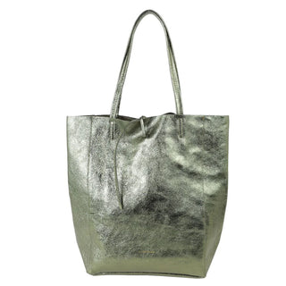 Large Tote - Metallic Khaki