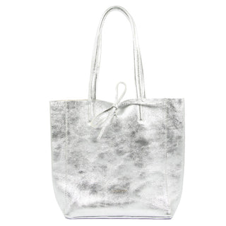 Large Tote - Metallic Silver