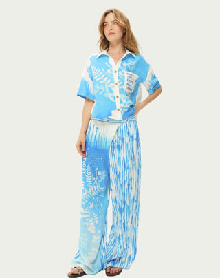 Aria Indigo Cropped Shirt | Me369