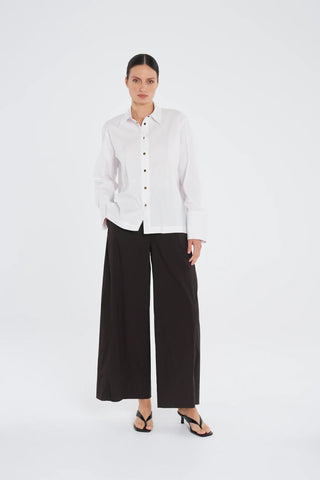 Stud Shirt - White | Mela Purdie