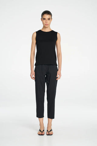 Zip Tapered Pant – Black | Mela Purdie
