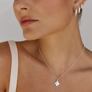 Antique Silver Midi Hoops - Silver | Fairley