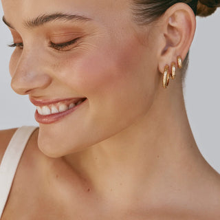 Antique Gold Midi Hoops | Fairley