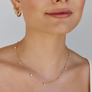 Fairley Pearl Pom Necklace Gold