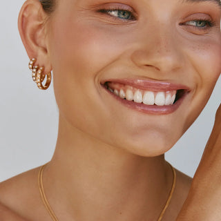 Classic Pearl Midi Hoops | Fairley