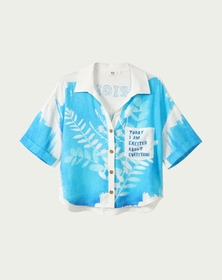 Aria Indigo Cropped Shirt | Me369