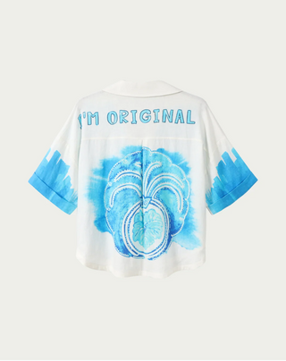 Aria Indigo Cropped Shirt | Me369