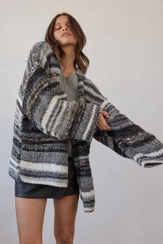 Luella Cardigan - Black Multi | Estilo Emporio