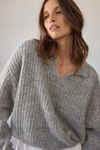 Clover Cable Sweater - Grey | Estilo Emporio