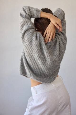Clover Cable Sweater - Grey | Estilo Emporio