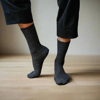 Klue Silk & Wool Socks - Black