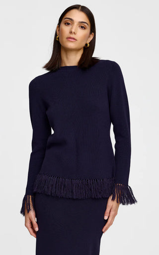 Marigold Knit Top - Midnight | Kinney