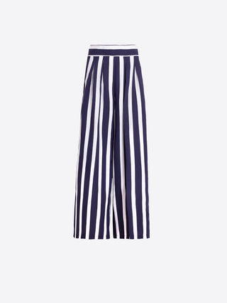 Marian Stripe Trousers – Navy & White Stripe | Vilagallo