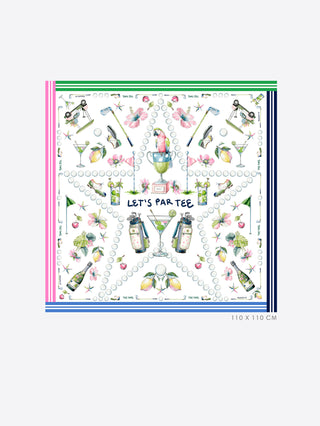 Golf Large Silk Scarf – Multicolour | Vilagallo