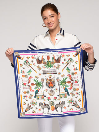 Jungle Disco Medium Silk Scarf – Multicolour | Vilagallo