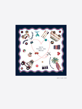 Surf Medium Silk Scarf – Multicolour | Vilagallo