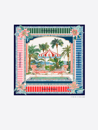 Resort Large Silk Scarf – Multicolour | Vilagallo