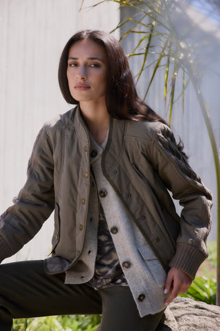 Cable Jacket - Khaki | Lania