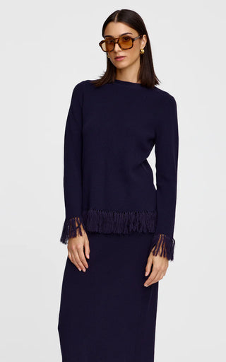 Marigold Knit Top - Midnight | Kinney