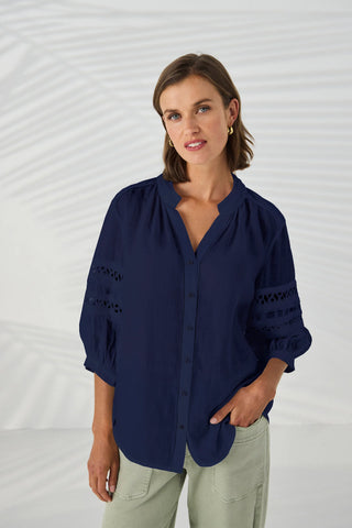 Spiral Shirt - Sapphire | Lania The Label