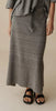 TALAMAYA - Cotton Twist Skirt - Washed Black x Silver