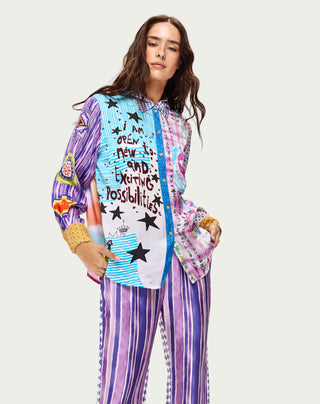 Isabel Runic Whisper Printed Shirt | Me369