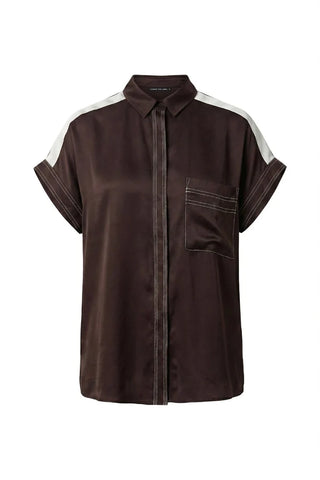 Shirt Zermat - Espresso/White | Lounge the Label