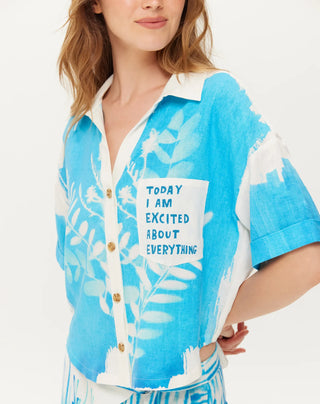 Aria Indigo Cropped Shirt | Me369