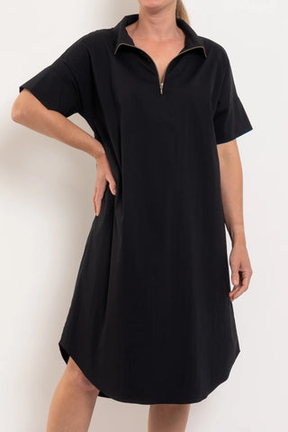 Half Zip Dress – French Navy | Mela Purdie