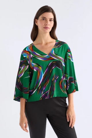 Metz Top - Facet Print | Elk