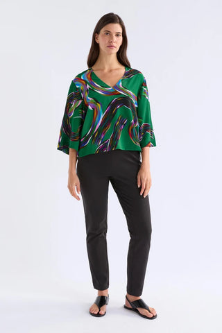 Metz Top - Facet Print | Elk