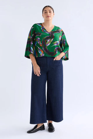 Metz Top - Facet Print | Elk