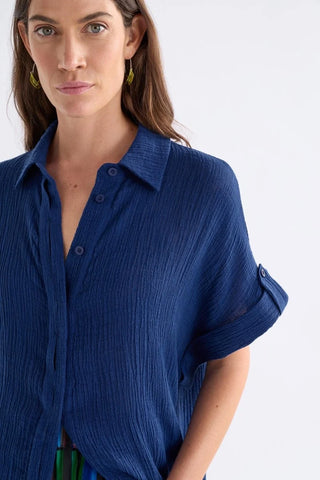 Edeka Shirt Dress – Vibrant Blue | ELK