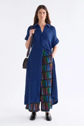 Edeka Shirt Dress – Vibrant Blue | ELK