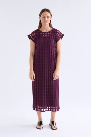 Grid Burnout Dress - Shiraz | Elk
