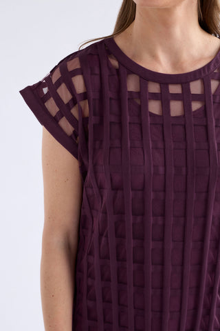 Grid Burnout Dress - Shiraz | Elk