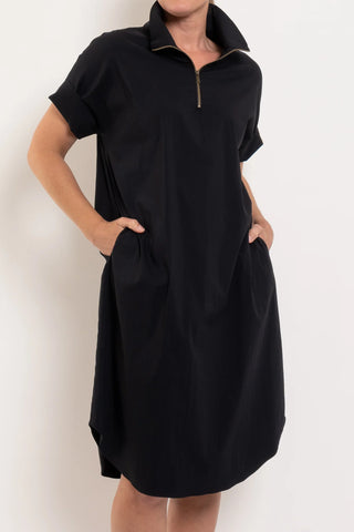 Half Zip Dress – French Navy | Mela Purdie
