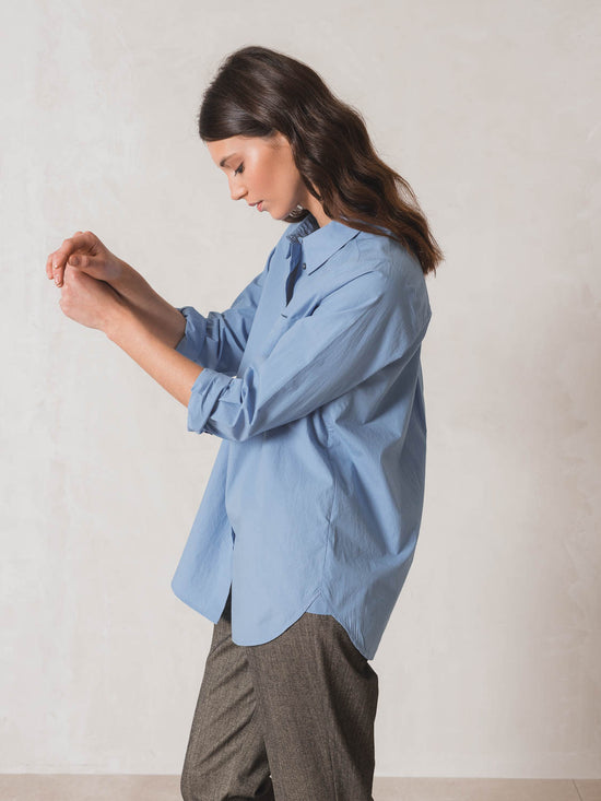 Indi & Cold | Essential Poplin Shirt | Blue Sky