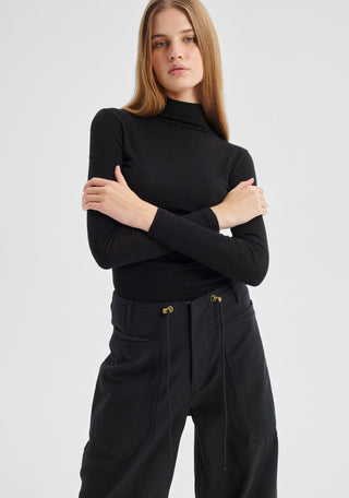 Morri Merino High Neck Black